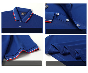 Logotipo personalizado Barbero solapa Polo cuello ropa de trabajo Publicidad cultura corporativa camiseta con manga corta - Product Image 3