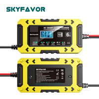 Chargeur de batterie de voiture automatique électrique 12V 6A, chargeur de batterie de camion et de moto 12V, chargeur de batterie au plomb-acide automatique
