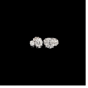 Boucles d'oreilles pendantes avec diamant taille princesse, plaqué or 14K/18K et or rose, certifiées GIA pour fiançailles - Product Image 1