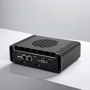 Mini PC Industriel avec Prise AU, Processeur Celeron J6412 Quad Core, Sans Ventilateur, Résistant à la Poussière, SSD DDR4 8G 128G, Quatre Ports LAN, Nano Quad Core Mini PC - Product Image 1