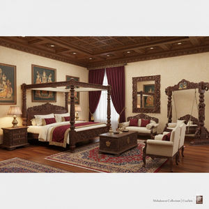 Muebles de Dormitorio de Diseño Antiguo Europeo, Juego de Dormitorio de Madera Clásico Francés de Lujo con Función de Almacenamiento, Cama King Size - Product Image 3