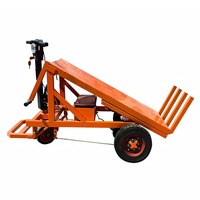 Carretilla de Ladrillos Manual para Ingeniería de Construcción, Vehículo Eléctrico, Carro de Carga Plano, Camión Volquete