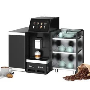 터치스크린 이탈리아 카푸치노 커피를 위한 디자인된 가득 차있는 자동적인 커피 기계