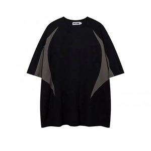 Camiseta de gran tamaño para hombre personalizada al por mayor, alta calidad, 100% algodón pesado, costuras en contraste con estampado de letras holgadas - Product Image 2