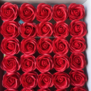Boîte de <span class=keywords><strong>50</strong></span> <span class=keywords><strong>roses</strong></span> artificielles au toucher réaliste, en forme de savon, pour décoration naturelle, <span class=keywords><strong>bouquet</strong></span>, Fête des Mères, Rentrée scolaire - Product Image 2