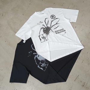 Chất Lượng Cao Tùy Chỉnh 100% Cotton Men's T-Shirt Dtg In Lỏng Cắt Vòng Cổ Ngắn Tay Áo Thời Trang Dạo Phố Đồ Họa T-Shirt - Product Image 4