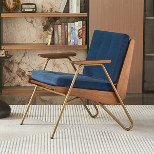 Sillón Vintage de Madera Maciza con Brazos de Hierro, Diseño Único, Mueble Casual para el Hogar, Cafetería, Sala de Estar, Bar de Té con Leche, Postres - Product Image 4