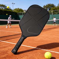Raquette de pickleball professionnelle noire, certifiée USAPA, élégante, à faible résistance au vent, surface en carbone T700 mate, pour la ligue et le fitness
