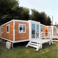Villa de vacances modulaire préfabriquée extensible de luxe pour glamping en plein air, type pod de 20 pieds, pour hébergement en cabane ou en resort