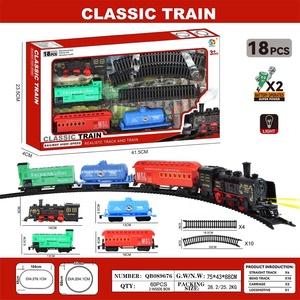 Đồ Chơi Xe Lửa Cổ Điển Vui Nhộn Bằng Nhựa Bán Chạy Mới Theo Dõi Đèn LED Theo Dõi Và Đào Tạo Thực Tế Tốc Độ Cao Cho Bé Trai - Product Image 4