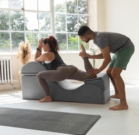 Chaise convertible banc sexe canapé pour yoga massage 2 en 1 bout de lit pouf avec meuble de chaise longue rabattable dissimulé