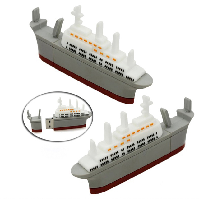 Customized Thumb Drive USB Flash 2GB 4GB 8GB 16GB 32GB 64GB 128GB Cruise Ship Shaped with Company Logo