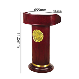 Rostrum ที่วางคำพูดโต๊ะไม้มะฮอกกานี MDF ทันสมัยโต๊ะรับแขกในโบสถ์แท่นลงทะเบียนสำหรับห้างสรรพสินค้าและโรงเรียน - Product Image 2