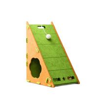 Nouvelle griffoire triangulaire en feutre pour chat, maison 3-en-1, avec jouet à balle et griffoir vertical, protection de meubles, personnalisable