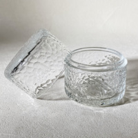 Pot de rangement en verre de luxe avec couvercle hermétique pour la cuisine, récipient multifonction pour bougies et bonbons