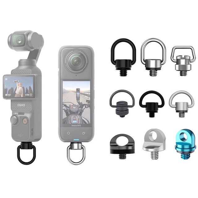Compatible with DJI Pocket 3 1/4-inch Lanyard Screw Digital Camera Accessory with Lanyard Hole 3/8-inch SLR Camera Tripod Screw