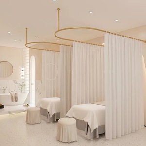 Design moderno asta di metallo per ragazza tenda tenda di <span class=keywords><strong>lusso</strong></span> semplice camera da letto oscurante struttura di supporto per tenda divisoria per salone di bellezza - Product Image 1