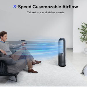 Ventilador y Calefactor 2 en 1 sin Aspas, Eléctrico, Oscilante, con Temporizador, para Hogar, Oficina, Dormitorio, Suelo - Product Image 4