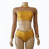 Vente en gros directe usine : Tenues de spectacle personnalisées à sequins, Costumes de scène populaires pour filles, Costumes de spectacle de danse, Uniformes de majorettes