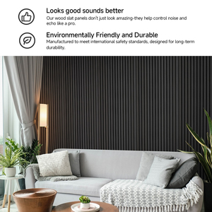 Pannelli Acustici Scanalati in Legno di Noce, Pannelli Fonoassorbenti a Doghe per Studi Professionali - Product Image 5