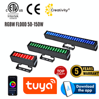 Control Remoto Inalámbrico DMX RDM WIFI con Aplicación Casambi, Controlador Meanwell con Certificación ETL y CE, 50W 100W 150W RGB RGBW, Proyector LED de Color Cambiante