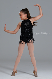 Women Shiny Sequins Fringe Leotard Dance Wear Girls Jazz and Tap Performance <strong>Costume</strong> - Product Image 4