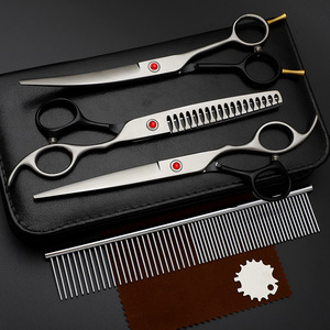 Bán Buôn Thép Không Gỉ 440C 7 Inch Con Chó Chải Chuốt Kéo Với Lược Mỏng Tóc Cắt Vật Nuôi Kéo - Product Image 3