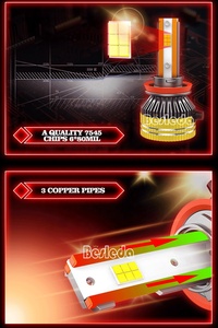 Miễn Phí Biểu Tượng Tia Laser Cắm Và Chơi Ba Đồng Đỏ 240W H11 H7 H4 H13 9006 9005 LED Đèn Pha Bóng Đèn <span class=keywords><strong>Hid</strong></span> <span class=keywords><strong>Xenon</strong></span> Bóng Đèn Không Có Lỗi - Product Image 3