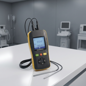 Thermomètre hygromètre industriel portable avec enregistreur de données, haute précision, sonde PT100 pour usage en laboratoire - Product Image 3