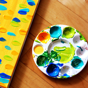 <span class=keywords><strong>Palette</strong></span> de plateau de peinture en plastique ovale classique avec trou pour le pouce pour adultes et enfants, peinture ou bricolage - Product Image 6