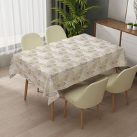 Nappe en toile cirée florale vert clair RNPT 6 pieds / 8 pieds, durable et facile à nettoyer