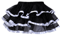 Jupon élastique gothique pour femmes, jupe en maille Burlesque Sexy, Micro Mini jupe Tutu pour dames, jupe Steampunk de Performance