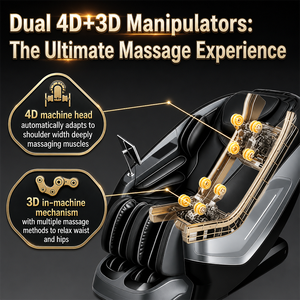 เก้าอี้นวดระบบ 4D ระดับไฮเอนด์ แบบไร้แรงโน้มถ่วง พร้อมฟังก์ชั่นยืดตัว ควบคุมด้วยเสียง AI ระบบทำความร้อน หรูหรา เหมาะสำหรับครอบครัวและผู้สูงอายุ บรรเทาอาการปวดเมื่อย - Product Image 3