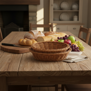 Nuovi Arrivi all'Ingrosso: Cestino Portaoggetti <span class=keywords><strong>Moderno</strong></span> in Rattan Intrecciato per Frutta, Pane, Verdura - Product Image 3