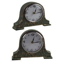 Horloge de Table en forme de roue, horloge de bureau, Design en acier inoxydable, finition Antique peinte, plusieurs modèles