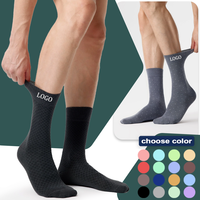 Calcetines Deportivos de Marca con Logotipo de Diseño Personalizado, Calcetines para Hombre de Alta Elasticidad, Calcetines de Vestir con Estampado para Oficina, Calcetines Personalizados al por Mayor