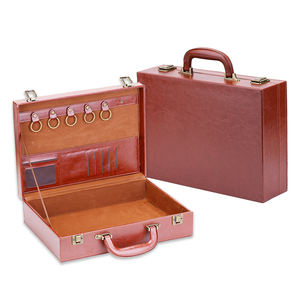 Custom Large Blue <strong>Briefcase</strong> Tool <strong>Storage</strong> <strong>Box</strong> Wine <strong>Box</strong> PU Leather Wooden Gift Suitcase Handmade Wooden Boxes - Product Image 1