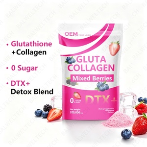 Boisson en gros sous marque privée Gluta Collagen DTX, poudre de collagène à la canneberge, poudre de collagène au glutathion, boisson en poudre de peptides de collagène pour la beauté - Product Image 3