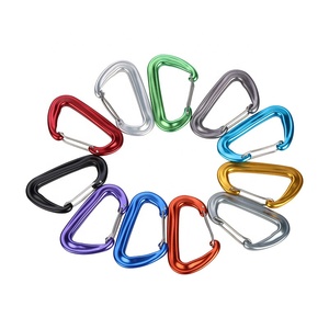 Custom חוזק גבוהה 12kn carabiner d טבעת מסתובב נירוסטה carabiner 45 mm carabiner keychain כלי