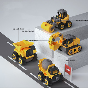 Mélangeur inertiel pour garçons, puzzle bricolage assemblage <span class=keywords><strong>jouet</strong></span> voiture modèle enfants assemblage <span class=keywords><strong>grue</strong></span> d'ingénierie vente en gros - Product Image 3