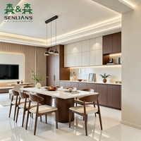 Buffet réfrigérateur intégré SLS gain de place, taille personnalisable, étagères réglables, armoire de rangement pour collations, idéal pour petit condo ou bar à domicile