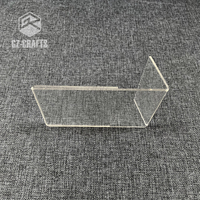 Support de présentation en acrylique transparent incliné pour cartes de menu format A6