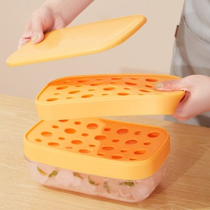 Easy-release Elastic Round Square Colorful Silicone Tray <b>Ice</b> <b>Maker</b> With Lid Kitchenware <b>Ice</b> Cube Mold With Tray for Kitchen - Product Image 1