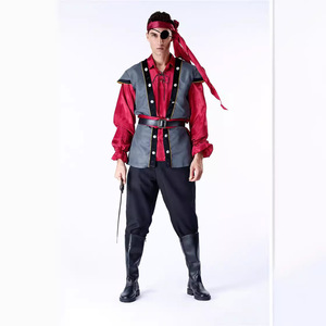 Disfraz de Pirata Yi Xiaoyi para Parejas Adultas, Disfraz de Halloween de Capitán Jack Sparrow del Caribe, Conjunto de Vestido y Chaleco Unisex - Product Image 5