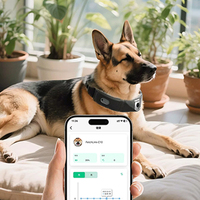Traceur GPS pour chien en temps réel avec positionnement précis, historique d'itinéraire et géolocalisation, étanche IP66, compatible Android/iOS