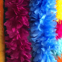 Boa en plumes épaisses de 200g, guirlande de plumes de dinde, écharpe de cou, châle pour mariages, événements, festivals, carnaval, danse de la samba