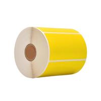 4 x 2 pouces, étiquettes autocollantes imperméables, thermiques directes, perforées, couleur jaune, pour l'étiquetage des petites entreprises, inventaire