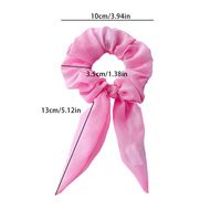 Élastique à cheveux en tissu fait main avec nœud papillon et oreilles de lapin, éclairé par LED, pour les célébrations de la remise des diplômes et du Ramadan - Alimenté par piles, utilisation en extérieur