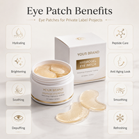 Patchs pour les yeux en gelée personnalisés, hydrogel, réduisent les cernes, anti-rides, hydratants, rafraîchissants, masque pour les yeux au collagène de myrtille