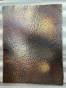 Plaque décorative en acier inoxydable EX771 304, finition bronze rouge martelé antique, noircie, pliage selon la norme JIS, application murale et plafond. - Product Image 2